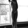 Teen Kasia nude in black & white - image 