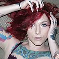 Nude Tattooed Metalhead Babe Models Nude And Spreads Punk Rock Ass - image 